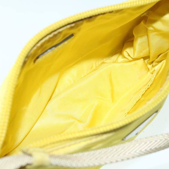 PRADA Accessory Pouch Nylon Yellow Auth 64205 - Picture 11 of 16